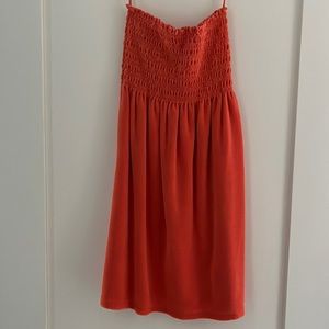 Orange short, strapless terry cloth Juicy Couture dress/cover up. Size P.